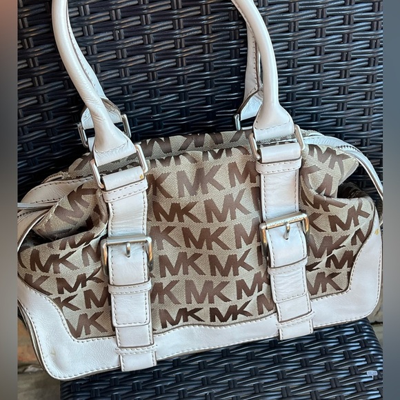 Michael Kors monogram canvas leather satchel vintage - Picture 9 of 16